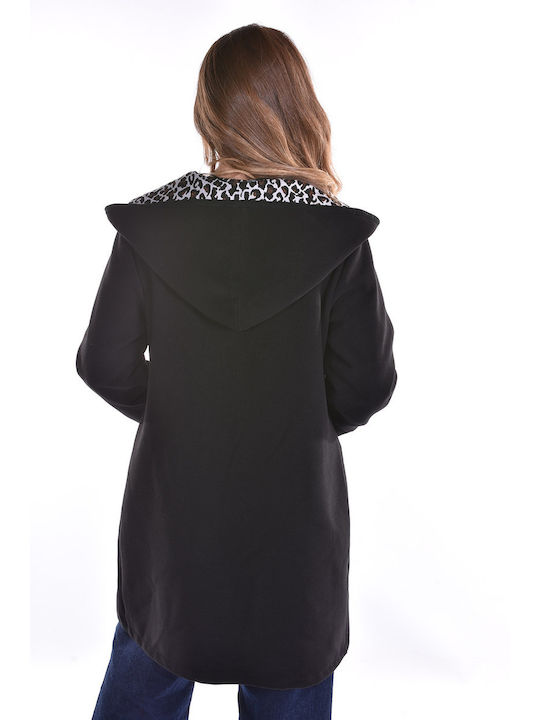 Estetica Women's Midi Coat black