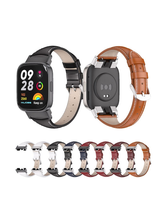 Mijobs Λουράκι Δερμάτινο Λευκό (Redmi Watch 3)
