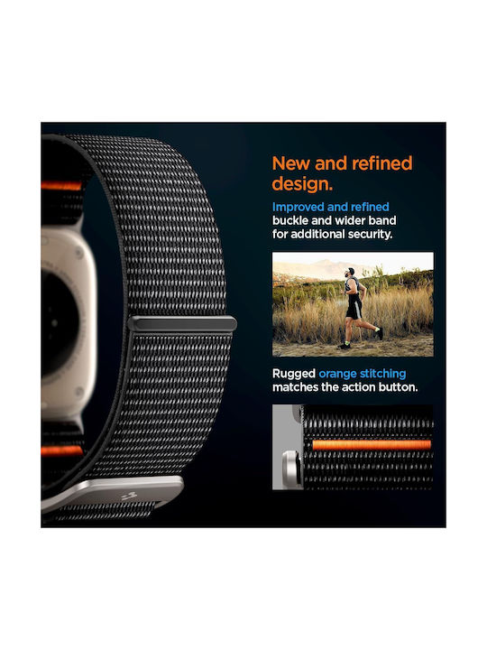 Spigen DuraPro Flex Ultra Λουράκι Σιλικόνης Μαύρο (Apple Watch Series 42/44/45/49mm (Apple))
