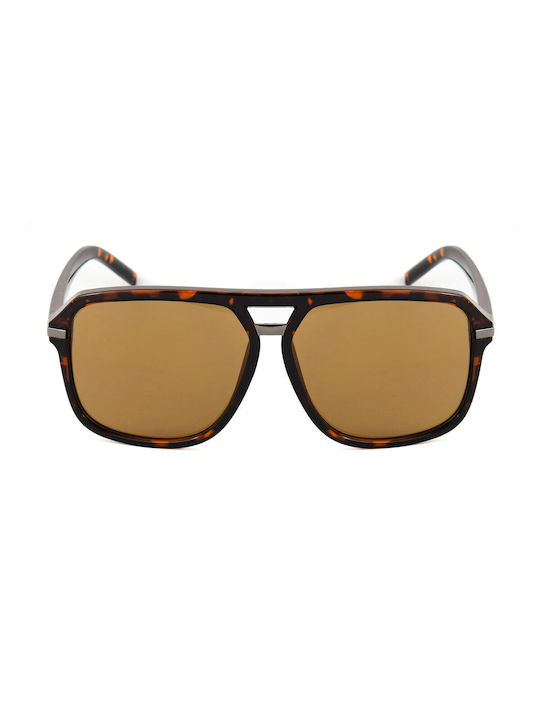 Guess Sunglasses with Brown Tartaruga Plastic Frame and Brown Lens GF0258 52E