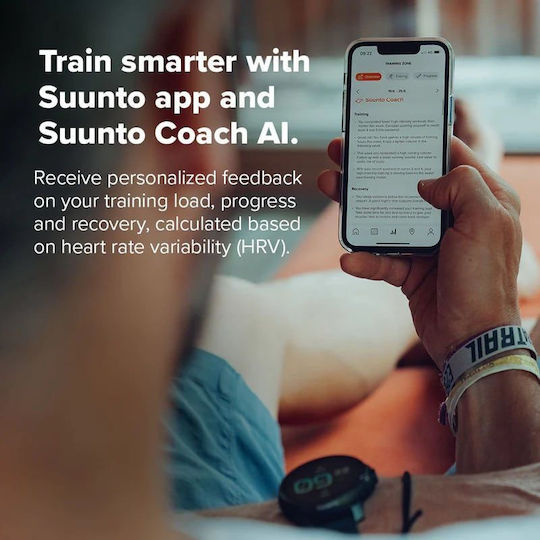 Suunto Race Stainless Steel 49mm Waterproof Smartwatch with Heart Rate Monitor (Birch)