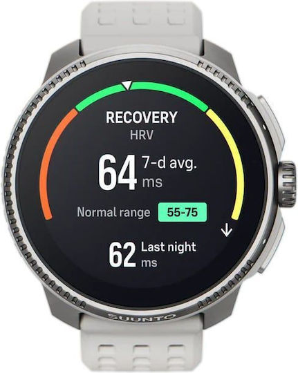 Suunto Race Stainless Steel 49mm Waterproof Smartwatch with Heart Rate Monitor (Birch)