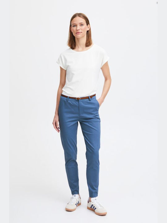 B.Younq Women's Chino Trousers in Regular Fit True Navy