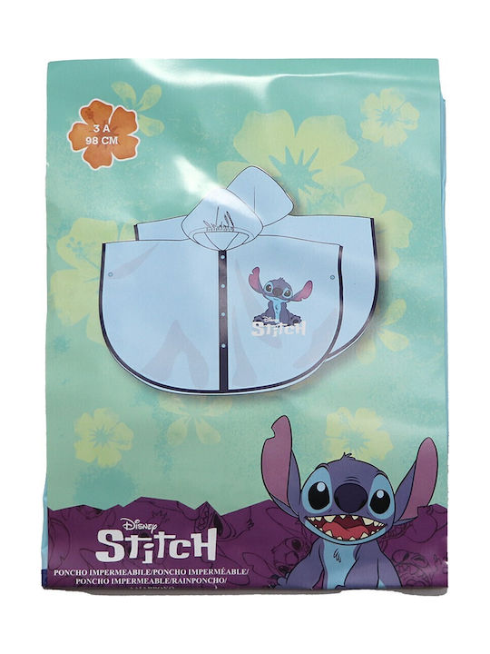 Lilo Stitch Waterproof Kids Casual Short Coat with Hood Light Blue