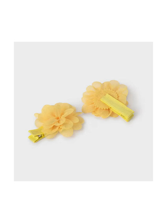 Abel & Lula Set of Kids Hair Clips with Hair Clip Flower in Yellow Color 2pcs