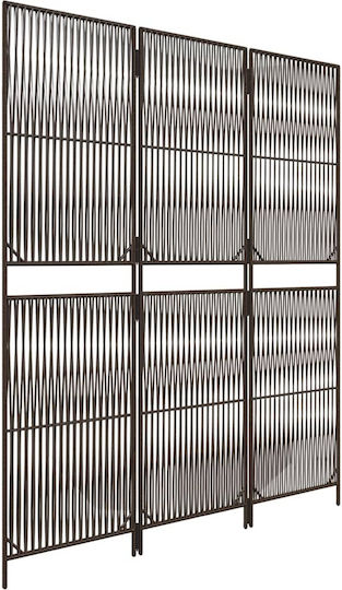 vidaXL Dekorativer Raumteiler aus Rattan mit 3 Paneelen 147x180cm