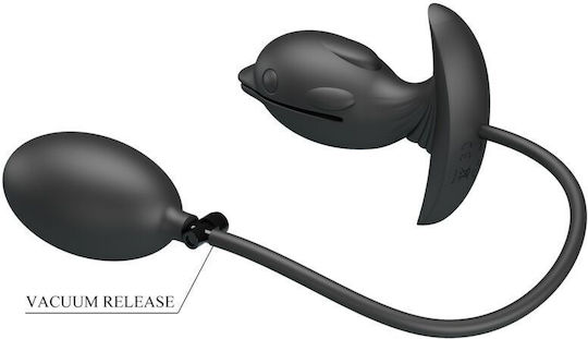 Pretty Love Inflatable Πρωκτική Σφήνα με Δόνηση Μαύρη