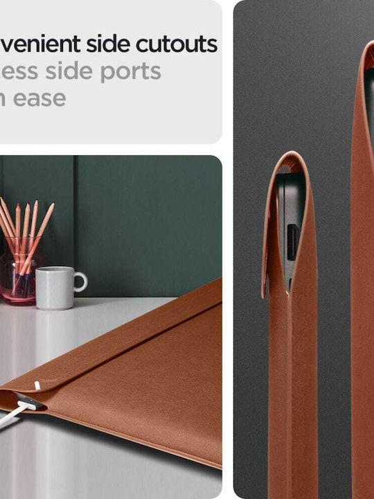 Spigen Valentinus Tasche Fall für Laptop 15" in Braun Farbe