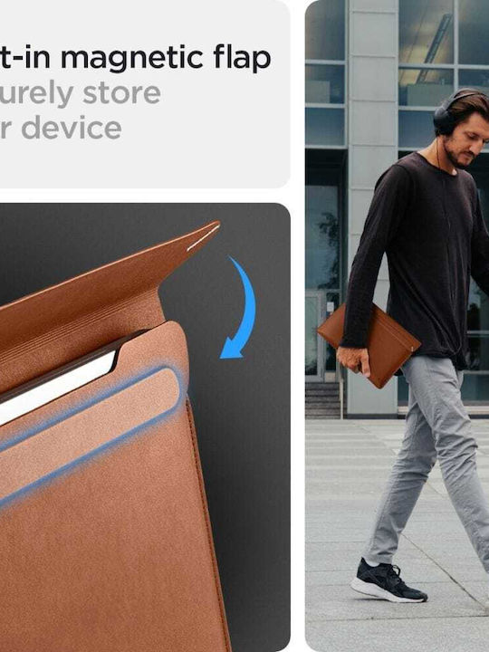 Spigen Valentinus Tasche Fall für Laptop 15" in Braun Farbe
