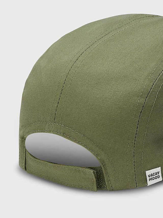 Mayoral Kids' Hat Jockey Fabric Κεντημα Khaki