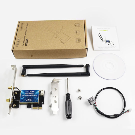 EDUP Ασύρματη Κάρτα Δικτύου (1300Mbps) PCI-e