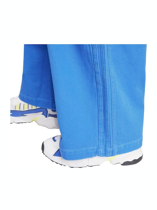 3-Stripes High Waist Sweatpants Wide Blue