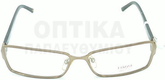 Lozza Metal Eyeglass Frame Silver VL2021S R80S