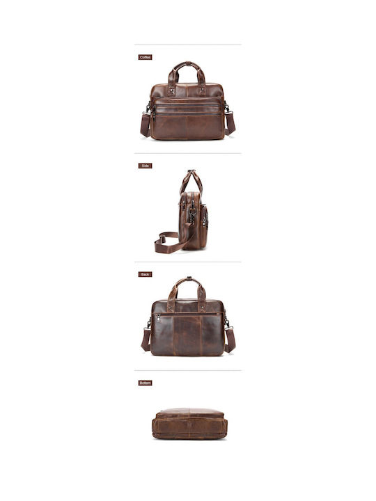 Leder Herrentasche Geldbörse Braun