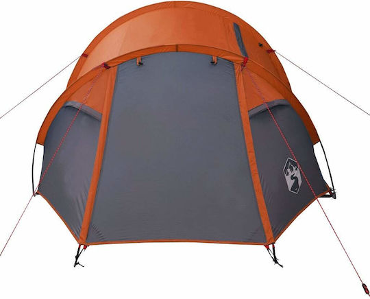 vidaXL Καλοκαιρινή Σκηνή Camping Τούνελ Γκρι με Διπλό Πανί για 4 Άτομα 360x135x105εκ.