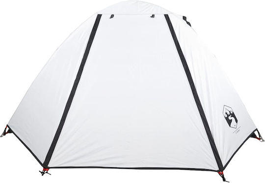 vidaXL Καλοκαιρινή Σκηνή Camping Igloo Λευκή με Διπλό Πανί για 2 Άτομα 224x248x113εκ.