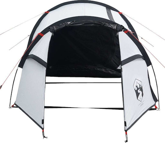 vidaXL Summer Camping Tunnel Tent White with Double Cloth for 4 People 360x135x105cm