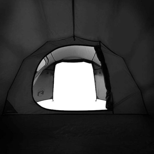 vidaXL Summer Camping Tunnel Tent White with Double Cloth for 4 People 360x135x105cm