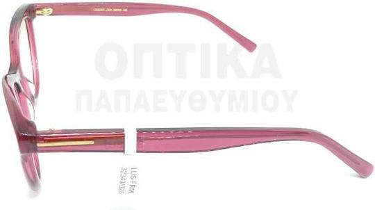 Lussile Γυναικείος Κοκκάλινος Σκελετός Γυαλιών Cat Eye Ροζ LS32343 LN05