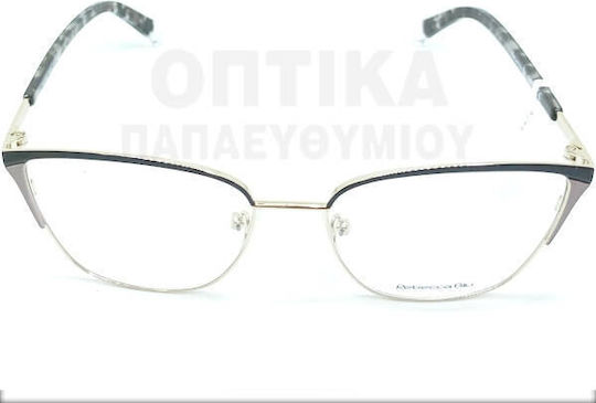 Rebecca Blu Rj01 Damen Metallisches Brillengestell Katzenauge Silber RB7595 RJ01