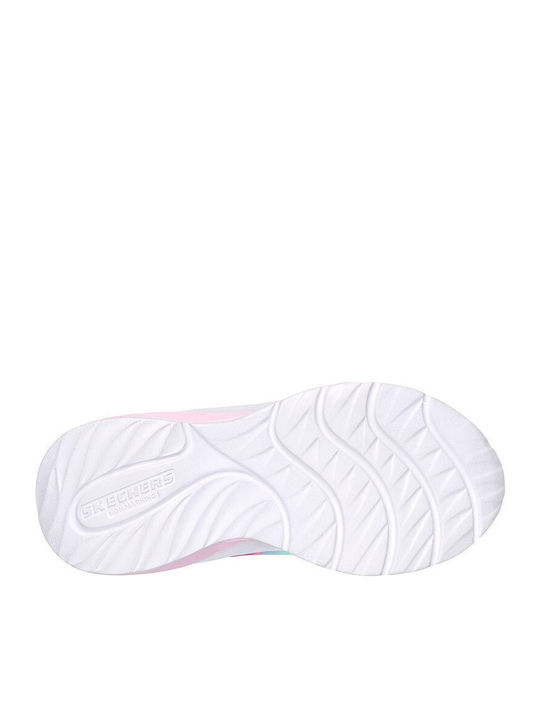 Bungee And Strap Kids Sneakers with Scratch Pink