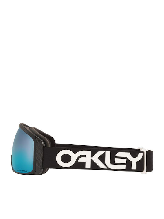 Oakley Flight Tracker XM Masca de schi și snowboard Pentru adulți Negru cu Lentilă în culoarea Albastru