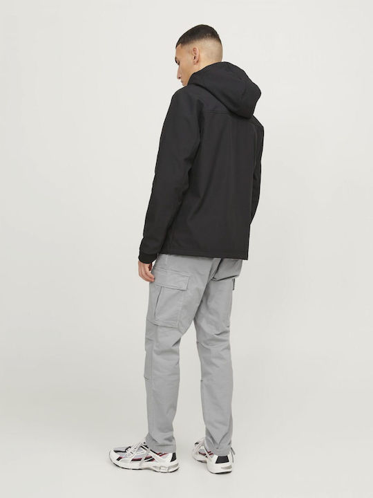 Jack & Jones Ανδρικό Παντελόνι Cargo Ελαστικό σε Tapered Γραμμή Γκρι