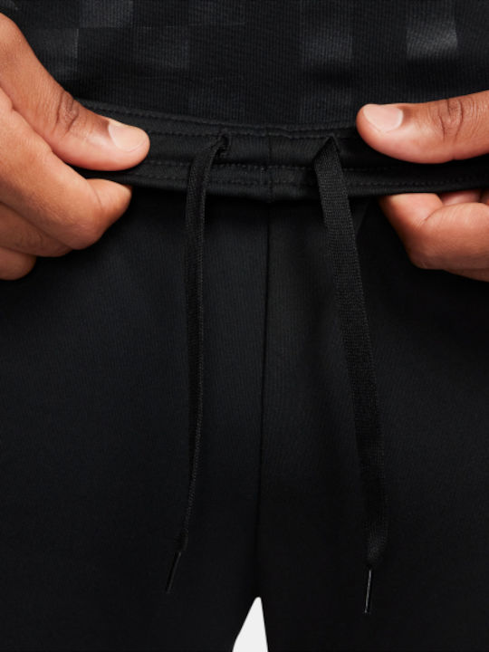 Academy Herren-Sweatpants Dri-FIT Glänzende mit Gummizug Schwarz