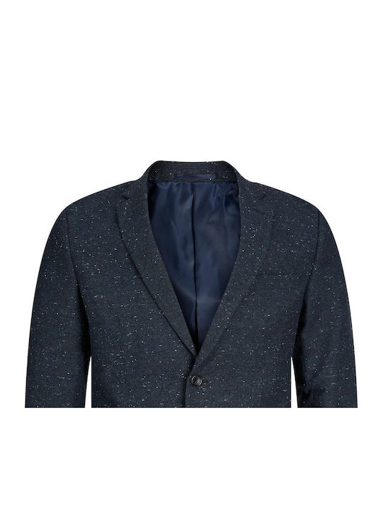 Men's Winter Suit Jacket Slim Fit Blue
