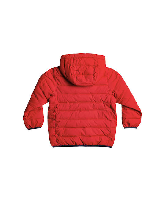 Quiksilver Kids Casual Jacket with Lining & Hood Red Scaly