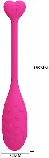 Pretty Love Fisher Vibrator Egg with Remote Control 11.43cm Pink