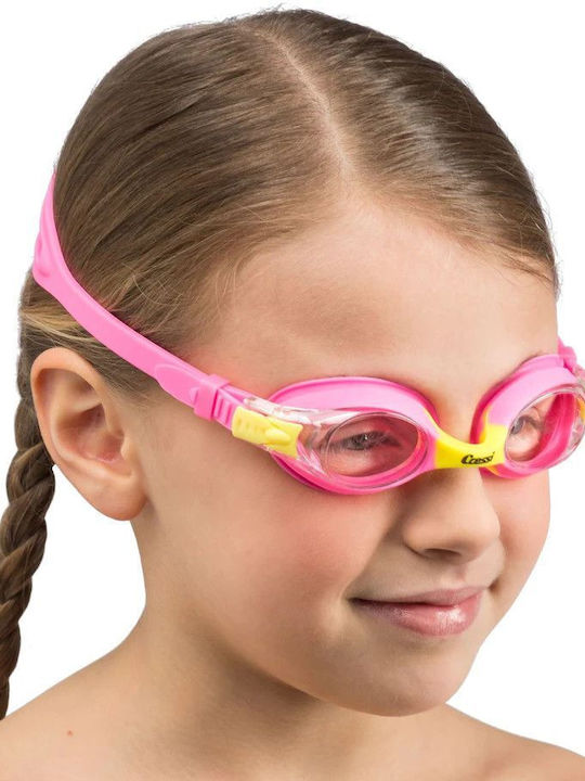 CressiSub Dolphin 2 Swimming Goggles Kids with Anti-Fog Lenses Pink