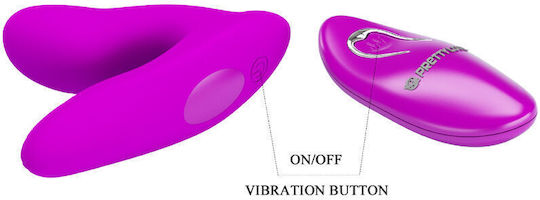 Pretty Love Melvin Vibrator Massage with Remote Control 8cm Purple
