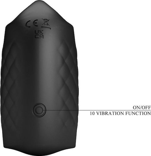 Pretty Love Manual Masturbator For Gland Vibrator Massage 10cm Black