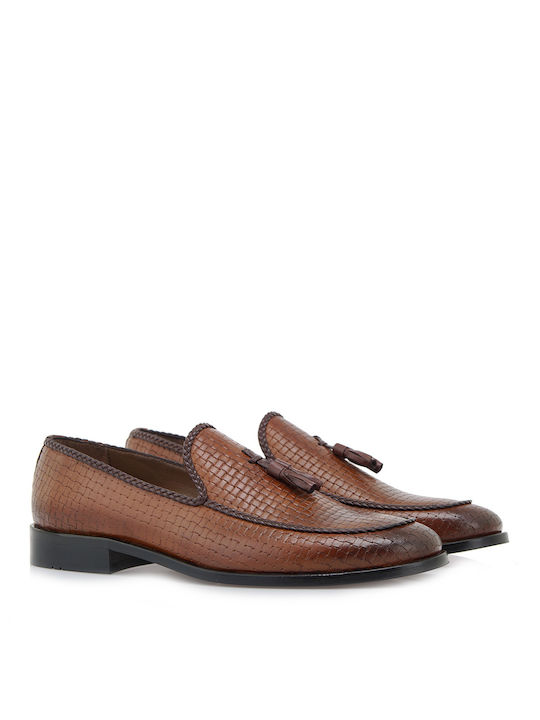 Lorenzo Russo Men's Leather Loafers Tabac Brown