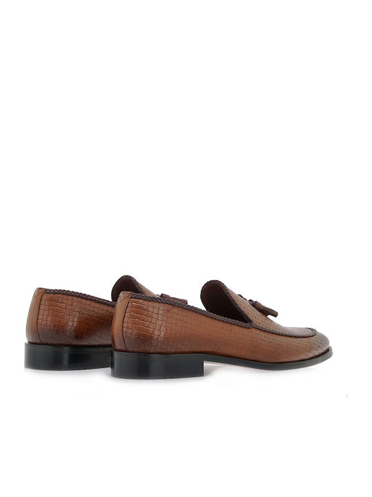 Δερμάτινα Ανδρικά Loafers σε Ταμπά Χρώμα