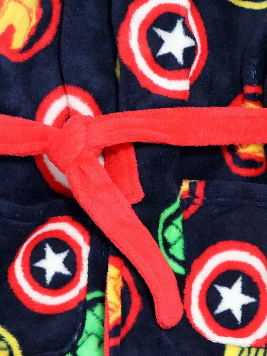 Marvel Παιδική Ρόμπα Χειμωνιάτικη Fleece Σκούρο Μπλε