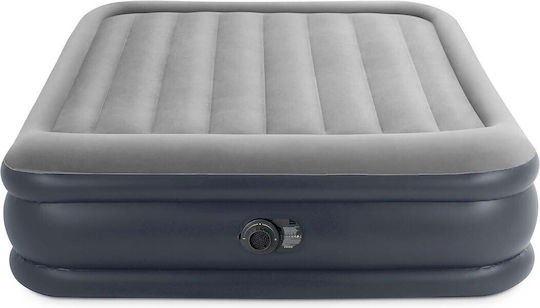 Intex Inflatable Sleeping Mattress Queen with Built-in Electric Pump 203x152x43εκ. Black