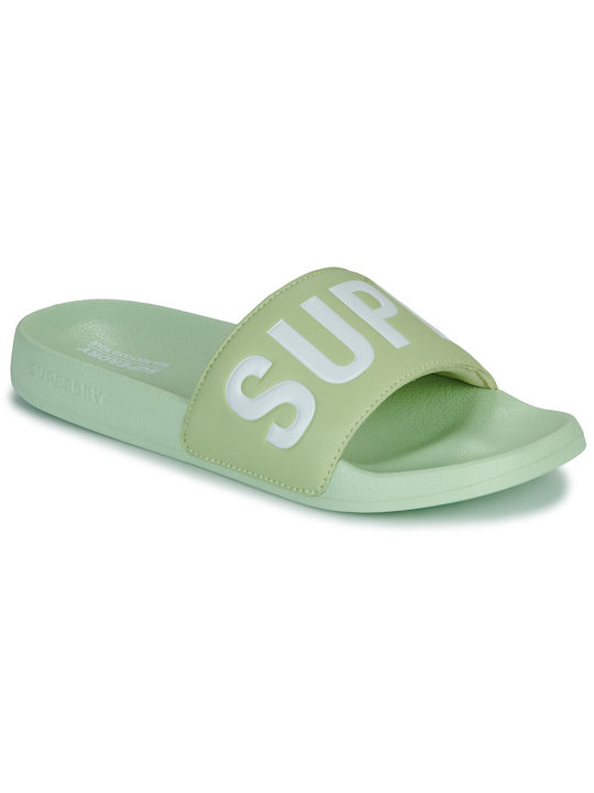 Superdry Core Frauen Flip Flops in Grün Farbe