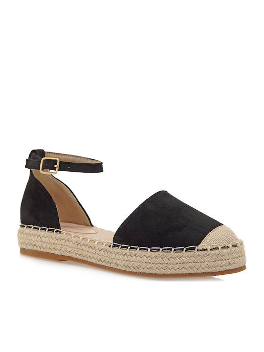 Women's Suede Espadrilles Black