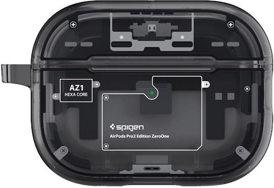 Spigen Ultra Hybrid Θήκη Σιλικόνης με Γάντζο σε Μαύρο χρώμα για Apple AirPods Pro 2