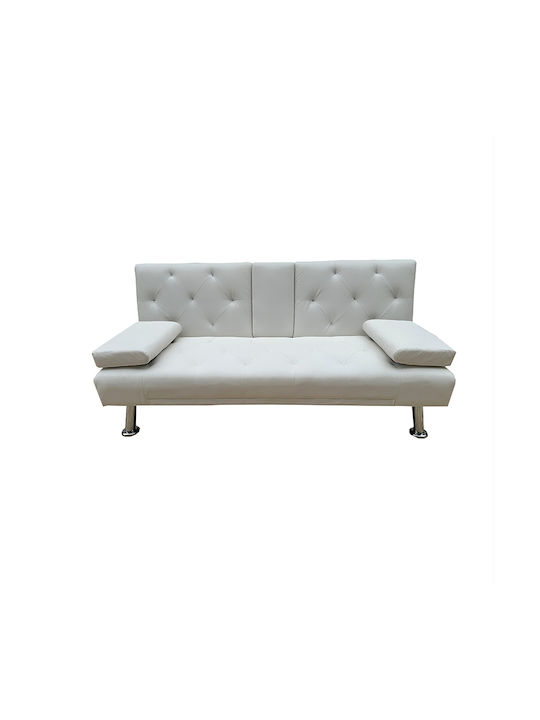 Rest Триместен Диван Спалня Текстил White 168x88x79см.