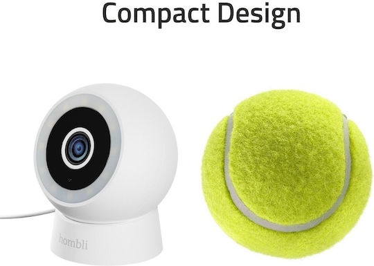 Hombli Compact Cam 2K IP Камера за наблюдение Wi-Fi Full HD+ 4MP с Двупосочна Комуникация и Обектив 4мм