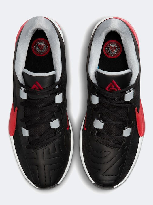Giannis Freak 5 "Double Trouble" Χαμηλά Μπασκετικά Παπούτσια Black / Pure Platinum / Wolf Grey / University Red