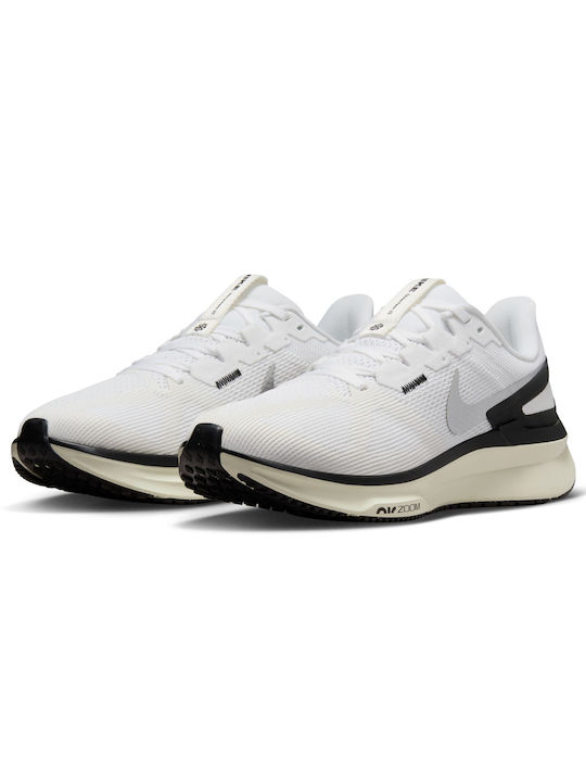 Nike Air Zoom Structure 25 Γυναικεία Αθλητικά Παπούτσια Running White / Black / Sail / Coconut Milk
