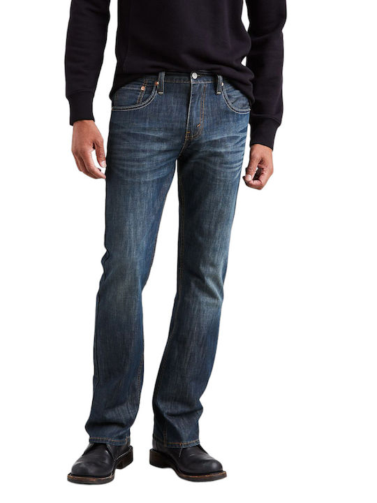 527 Slim BootCut Men's Jeans Pants with Slim Straight Fit Blue