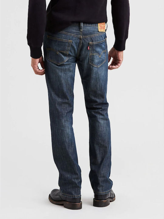 527 Slim BootCut Men's Jeans Pants with Slim Straight Fit Blue