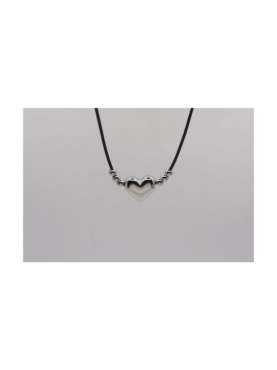 Necklace with design Heart from Steel