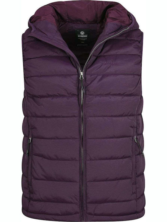 Kurz Damen Ärmellos Puffer Jacke für Winter Burgundisch