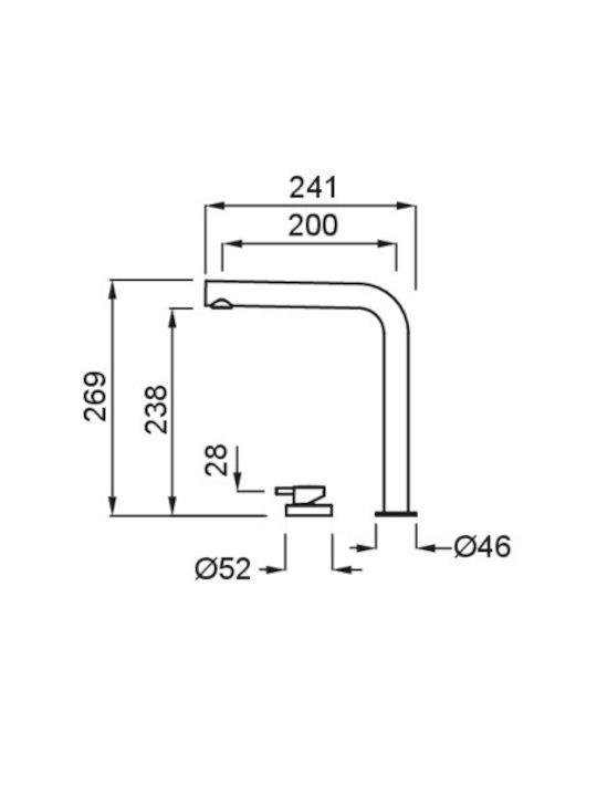 Elleci Kitchen Faucet Counter Gold